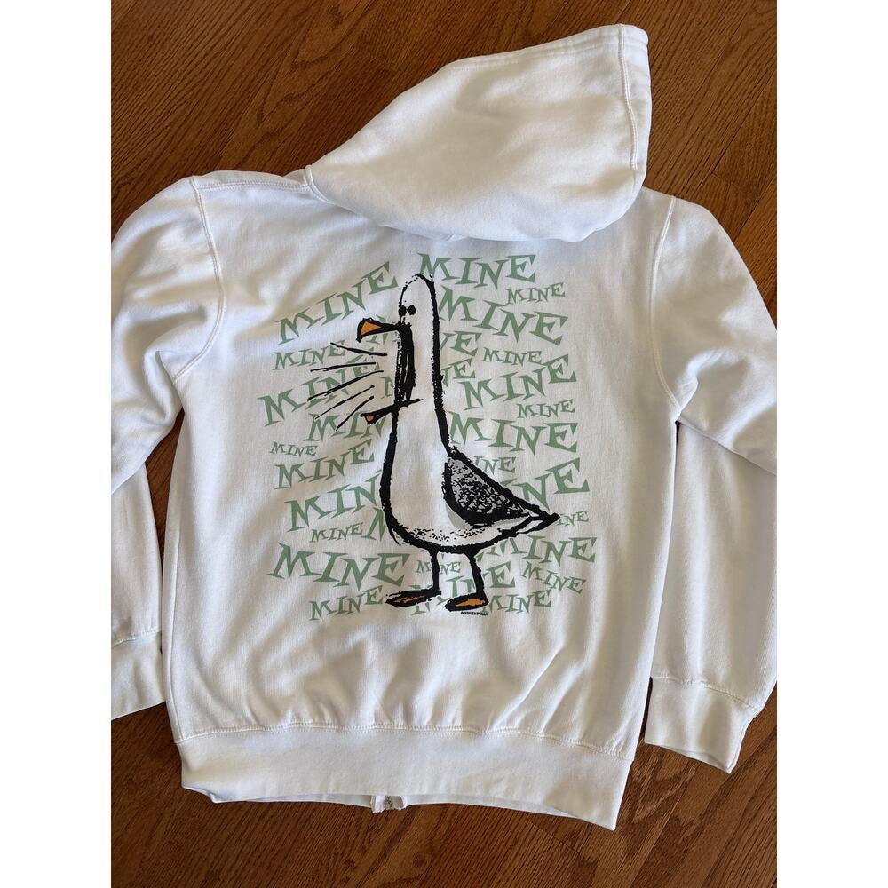 Disney Parks Finding Nemo Hoodie Womens S White Sweatshirt Full Zip Seagull Mine